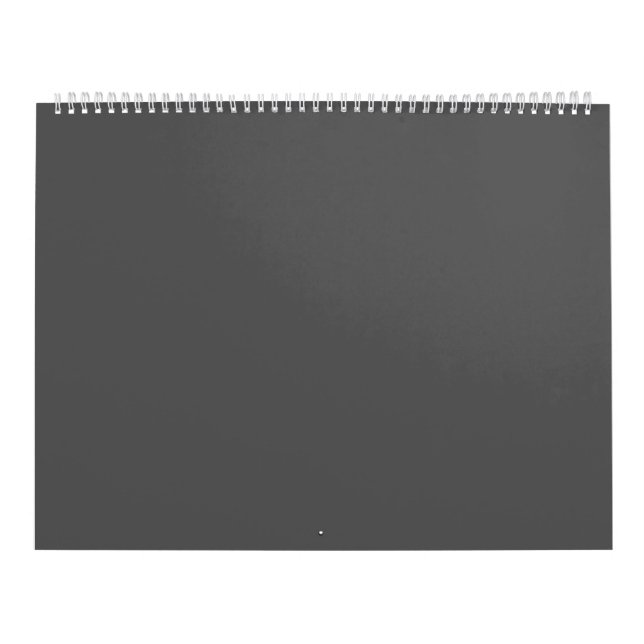 Create Your Own dark gray Custom Design Kalender (Omslag)