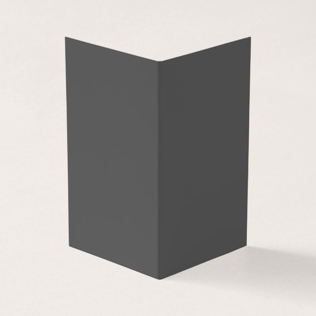 Create Your Own dark gray Custom Design Kort (Utsida)