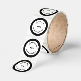 Create Your Own Design- Add Logo 3 inch Runt Klistermärke