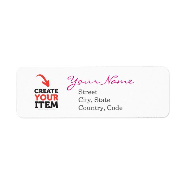 Create-your-Own DIY Address Labels Editable Returadress Etikett (Framsidan)