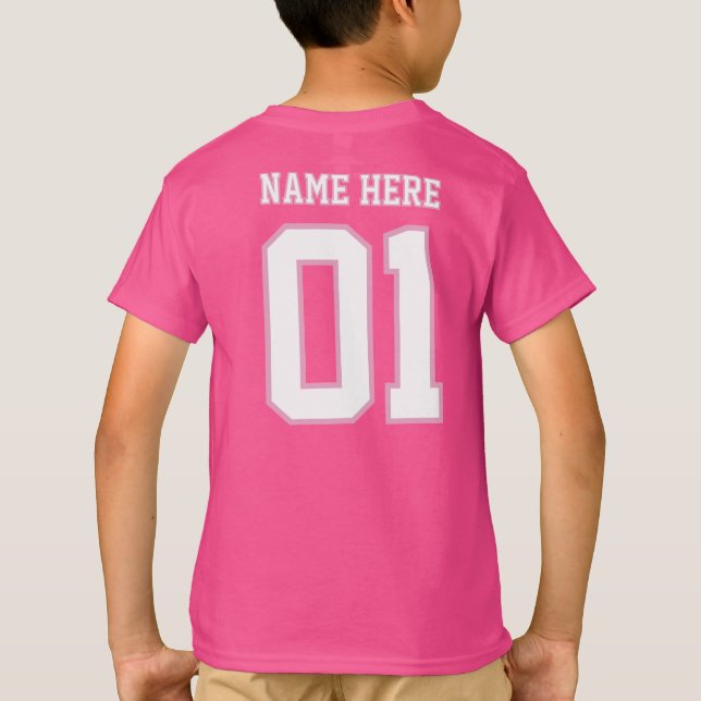 CREATE-YOUR-OWN DIY Custom design Boys Team Number T Shirt (Baksida)