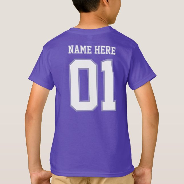 CREATE-YOUR-OWN DIY Custom design Boys Team Number T Shirt (Baksida)