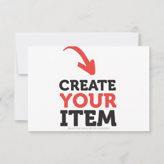 CREATE-YOUR-OWN DIY Custom upload your design Tack Kort (Framsida)