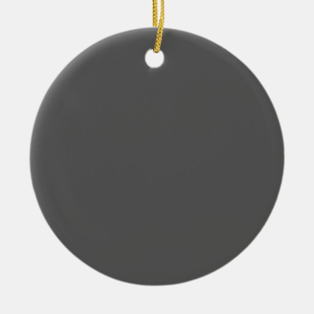 Create Your Own editable dark gray Julgransprydnad Keramik (Framsidan)
