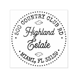 Create Your Own Elegant Script Address Självfärgande Stämpel