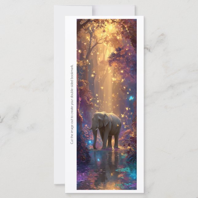 Create Your Own Enchanted Elephant Bookmark Card (Framsida)