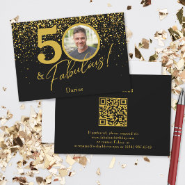 Create Your Own Fabulous Birthday Photo QR Code OSA Kort