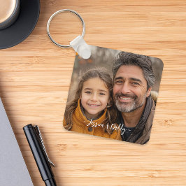 Create your own Father Daughter Photo Nyckelring