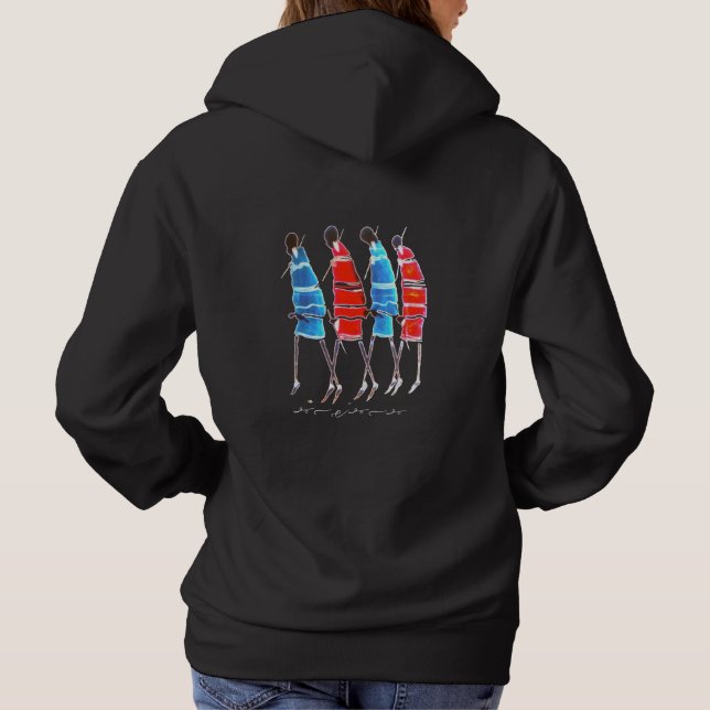 create your own: Happy People Maasai Warriors Walk T Shirt (Baksida)