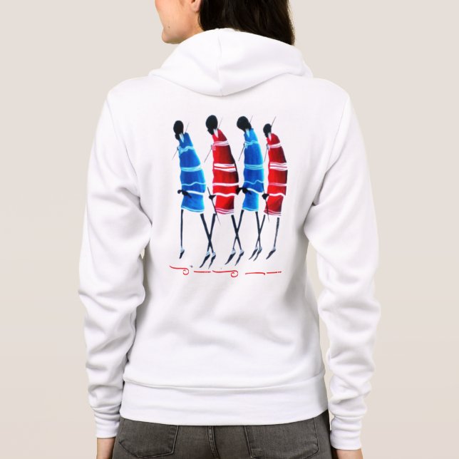 Create Your Own Happy People Masai Warrior Walking T Shirt (Baksida)