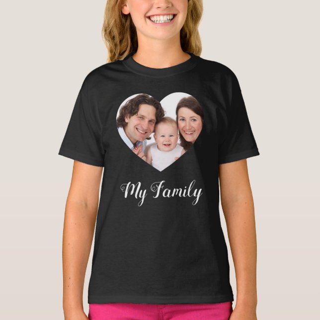 Create Your Own I love My family Valentine's Day T Shirt (Framsida)