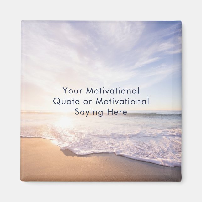 Create Your Own Inspirational Quote Beach Photo Magnet (Framsidan)