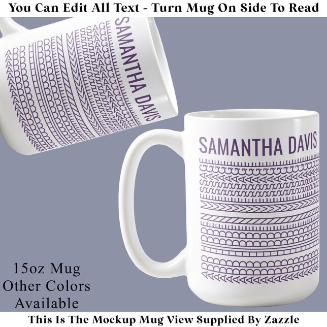 Create Your Own Long Hidden Message & Name 151PW Kaffemugg (Skapare uppladdad)