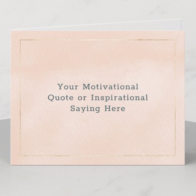 Create Your Own Motivational Quote Blush Pink Gold Julkort (Skapare uppladdad)