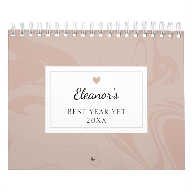 Create Your Own Motivational Quotes Marble Effect Kalender (Omslag)