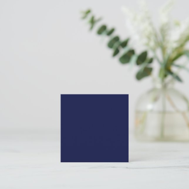 Create Your Own navy blue Custom personalized Fyrkantigt Visitkort (Stående Fram)