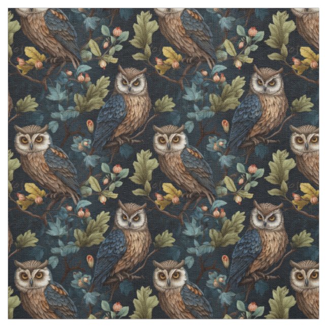 Create Your Own Night Owls Pine Trees Blue Tyg (Prov)