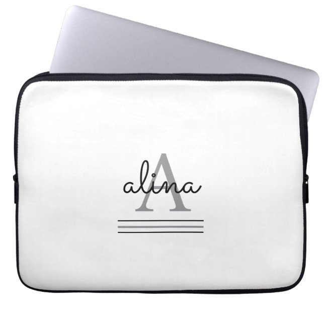 Create Your Own Personalize Monogram Laptop Fodral (Framsidan)