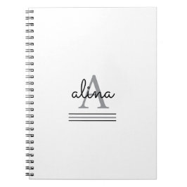 Create Your Own Personalize Monogram Spiral Photo  Anteckningsbok