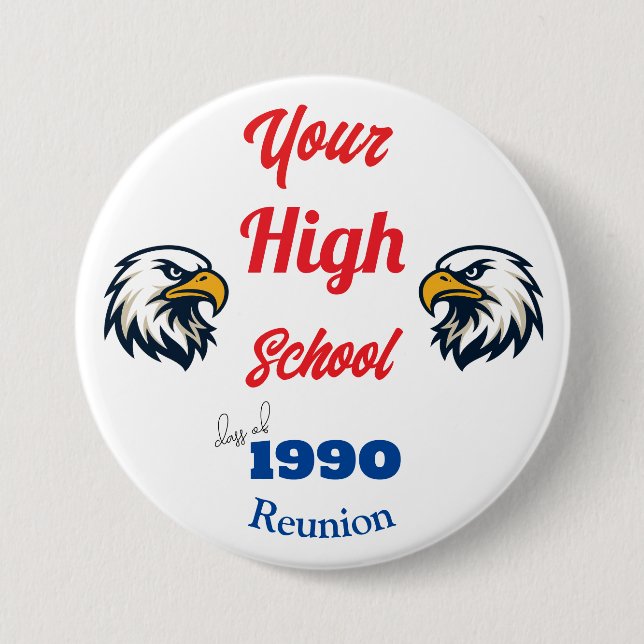 Create Your Own Personalized Class Reunion Button Knapp (Framsida)