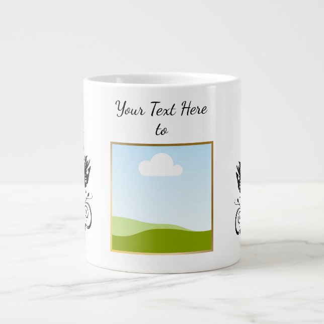 Create Your Own personalized Template Text  Jumbo Mugg (Framsidan)