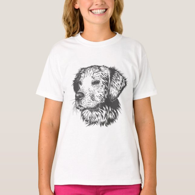 Create Your Own Pet Dog Customized T Shirt (Framsida)