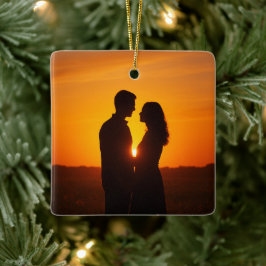 Create your own photo couple julgransprydnad keramik