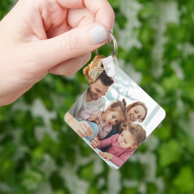 Create Your Own Photo Custom Pic Double Sided Nyckelring (Hand)