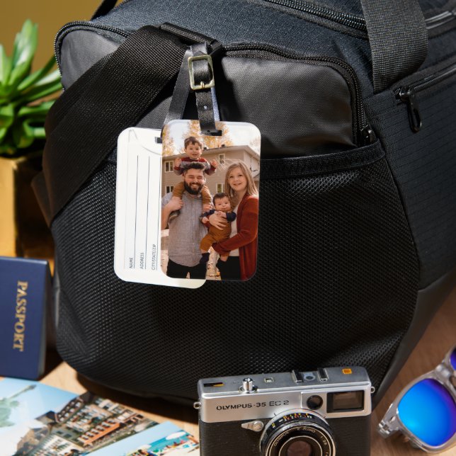 Create Your Own Photo Custom Picture DIY  Bagagebricka (Framsida & Baksida)
