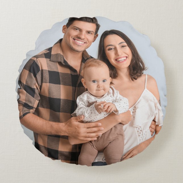 Create Your Own Photo Custom Picture DIY  Rund Kudde (Framsidan)