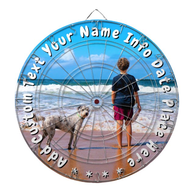 Create Your Own Photo Dart Board with Custom Text Darttavla (Framsidan)