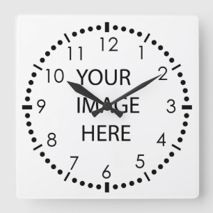 Create your own photo fyrkantig klocka