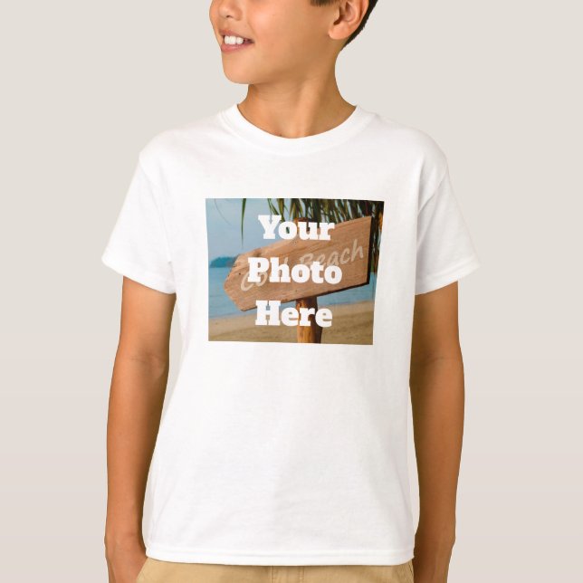Create Your Own Photo Kids T Shirt Boys Girls (Framsida)