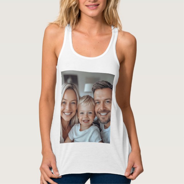 Create Your Own Photo Linne Med Racerback (Framsida)