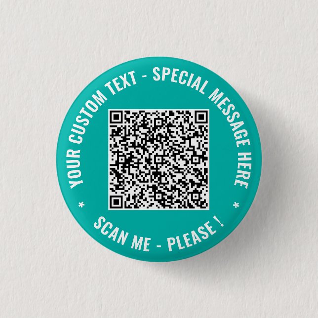 Create Your Own QR Code Buttons Personalized Text Knapp (Framsida)