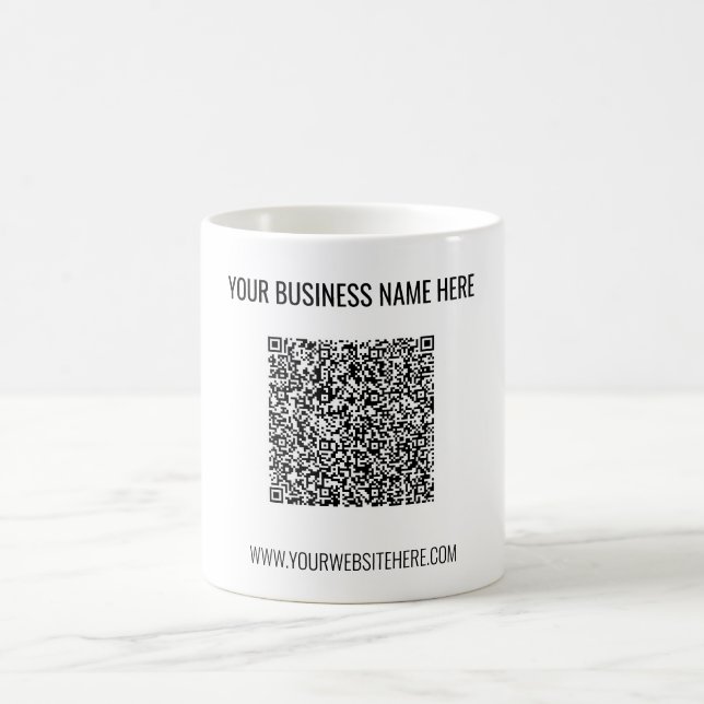 Create Your Own QR Code Coffee Mug Business Gifts Kaffemugg (Center)