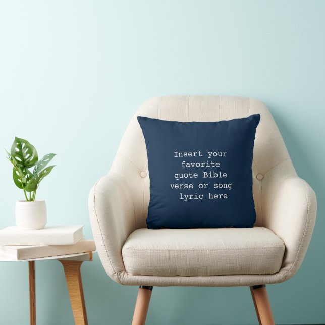Create Your Own Quote Throw Pillow Kudde (Stol)