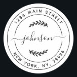 Create Your Own Round Return Address Runt Klistermärke<br><div class="desc">Create Your Own Round Return Address</div>