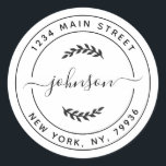 Create Your Own Round Return Address Runt Klistermärke<br><div class="desc">Create Your Own Round Return Address</div>