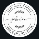 Create Your Own Round Return Address Runt Klistermärke<br><div class="desc">Create Your Own Round Return Address</div>
