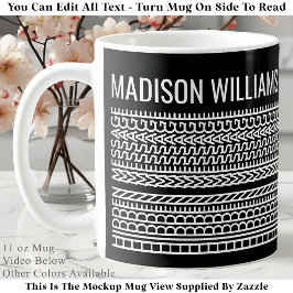Create Your Own Short Hidden Message & Name 105W Kaffemugg