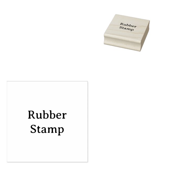 Create Your Own Simple Custom 2" x 2" Rubber Stämpel (Stämplad)