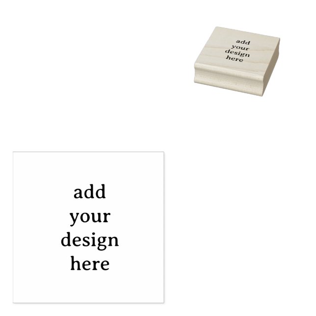 Create Your Own Simple Custom 2" x 2" Rubber Stämpel (Stämplad)