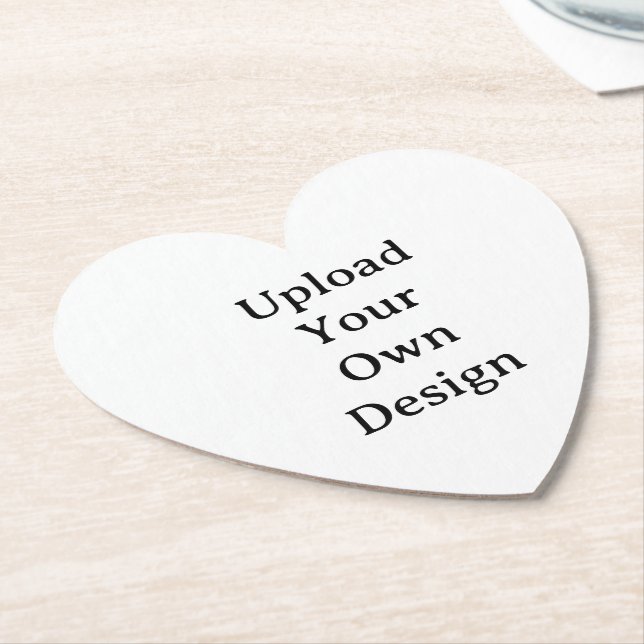 Create Your Own Simple Custom Heart Underlägg Papper (Vinklad)