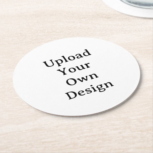 Create Your Own Simple Custom Underlägg Papper Rund (Vinklad)