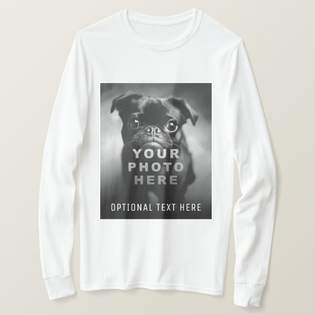 Create Your Own Simple Single Photo & Custom Text T Shirt (Design framsida)