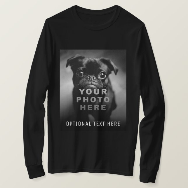 Create Your Own Simple Single Photo & Custom Text T Shirt (Design framsida)
