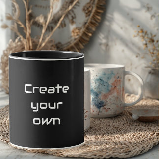 Create Your Own Sips & Giggles Custom Black Mug Mugg
