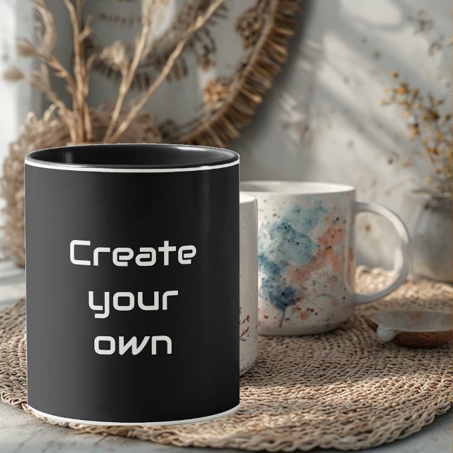 Create Your Own Sips & Giggles Custom Black Mug Mugg (Create Your Own Sips & Giggles Custom Black Mug)