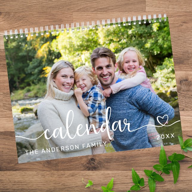 Create Your Own Stylish Script Family Photo 2026 Kalender (Skapare uppladdad)